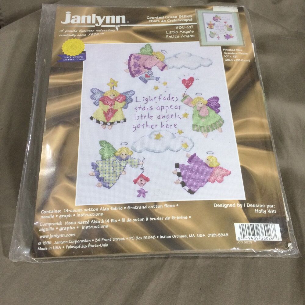 Janlynn Little Angels Counted Cross Stitch Kit (1999) Holly Witt #36-26 NOS